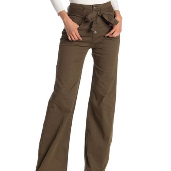 Veronica Beard Denim - Veronica Beard Rosanna Button Fly Corset Wide Jean